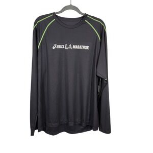 Asics LA Marathon Long Sleeve‎ Running Shirt Mens Training Top Apparel - XL